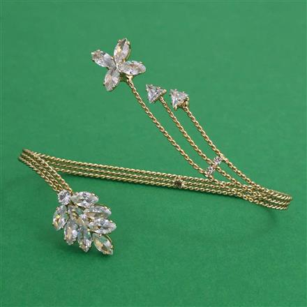 Indo Western Plam Cuffring with Rhodium Plating Gold Plating Mehndi Plating