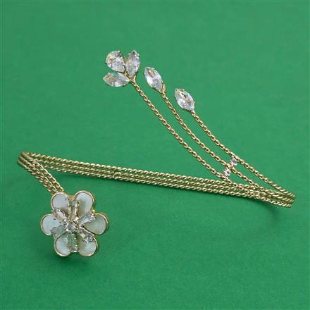 Indo Western Plam Cuffring with Rhodium Plating Gold Plating Mehndi Plating