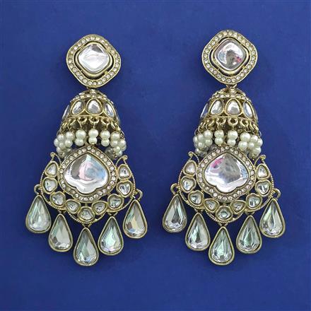 Indo Western Jhumki with Mehndi Plating