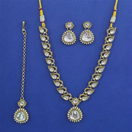 Indo Western Classic Necklace with Mehndi Plating