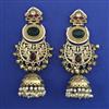 Indo Western Long Earring With Mehndi Plating