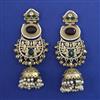 Indo Western Long Earring With Mehndi Plating