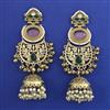 Indo Western Long Earring With Mehndi Plating
