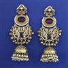 Indo Western Long Earring With Mehndi Plating