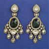 Indo Western Long Earring with Mehndi Plating
