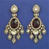 Indo Western Long Earring with Mehndi Plating