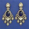 Indo Western Long Earring with Mehndi Plating