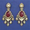 Indo Western Long Earring with Mehndi Plating