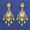 Indo Western Long Earring with Mehndi Plating
