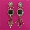 Indo Western Long Earring with Mehndi Plating