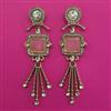 Indo Western Long Earring with Mehndi Plating