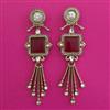 Indo Western Long Earring with Mehndi Plating