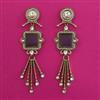 Indo Western Long Earring with Mehndi Plating