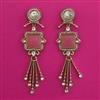 Indo Western Long Earring with Mehndi Plating