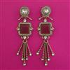 Indo Western Long Earring with Mehndi Plating