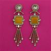 Indo Western Long Earring with Mehndi Plating