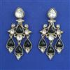 Indo Western Long Earring with Mehndi Plating