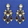 Indo Western Long Earring with Mehndi Plating