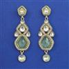 Indo Western Long Earring with Mehndi Plating