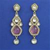 Indo Western Long Earring with Mehndi Plating