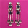 Indo Western Meenakari Earring with Mehndi Plating