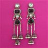Indo Western Meenakari Earring with Mehndi Plating