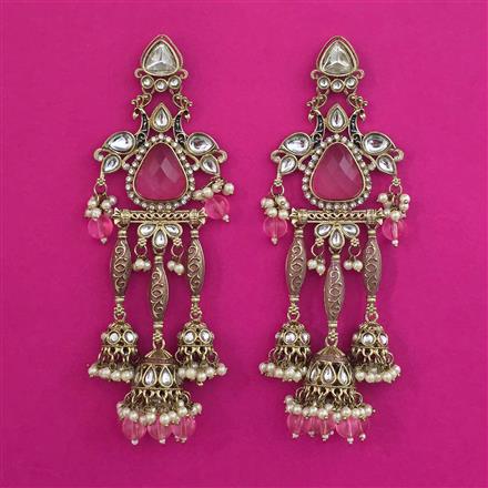Indo Western Birds Earring with Mehndi Plating