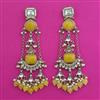 Indo Western Long Earring with Mehndi Plating
