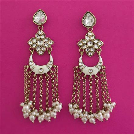 Indo Western Meenakari Earring with Mehndi Plating