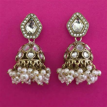 Indo Western Jhumki with Mehndi Plating