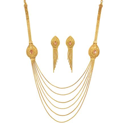 Antique Side Pendant Necklace with gold plating
