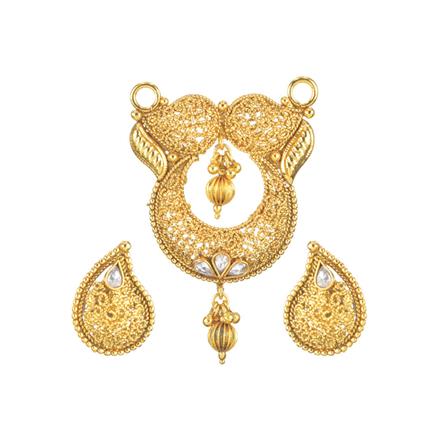 Antique Plain Gold Mangalsutra