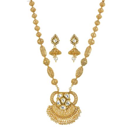 Antique Mala Pendant Set with gold plating