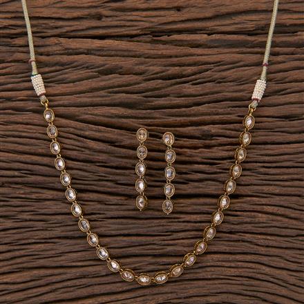 Antique Delicate Necklace With Mehndi Plating