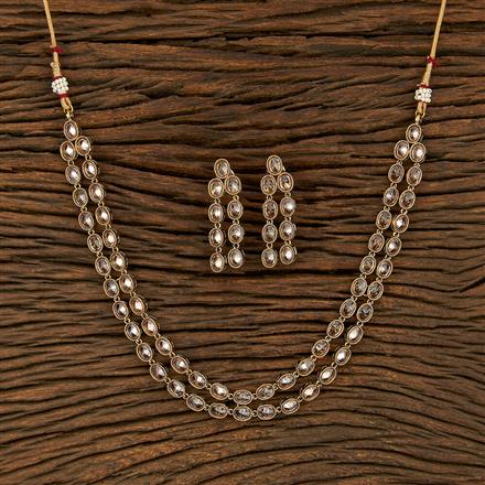 Antique Delicate Necklace With Mehndi Plating
