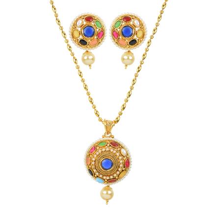 Antique Classic Pendant Set with gold plating