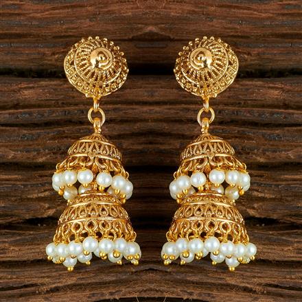 Antique Pearl Earring With Gold Plating