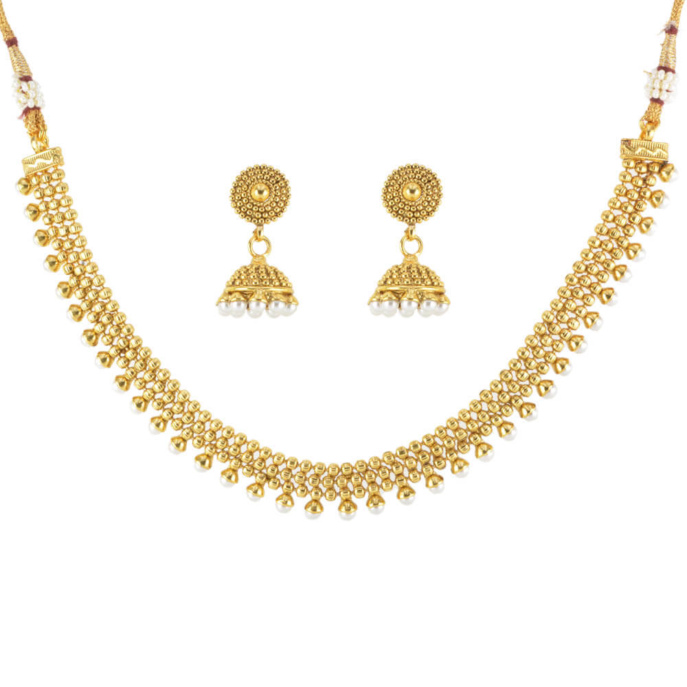 12459 Antique Delicate Necklace with 