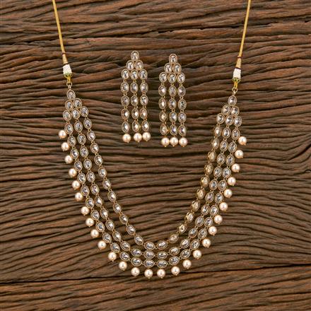 Antique Classic Necklace With Mehndi Plating