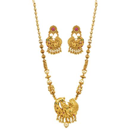 Antique Temple Pendant Set with gold plating