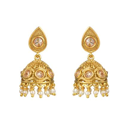 Antique Jhumki with gold plating