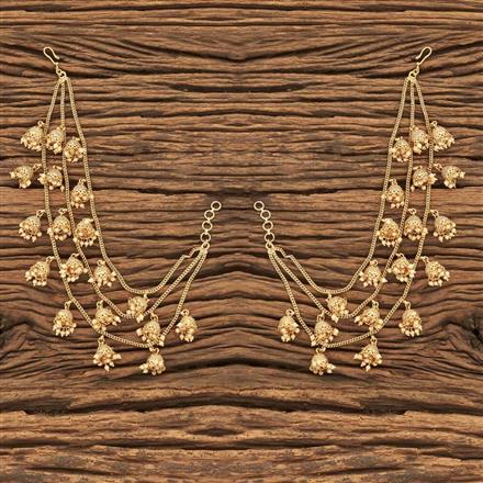 Antique Bahubali Ear Chains with gold plating