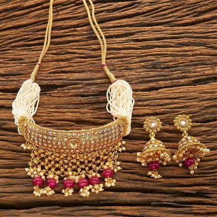 Antique Gold plated Padmavati Choker