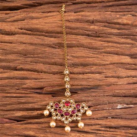 Antique Chand Tikka with mehndi plating