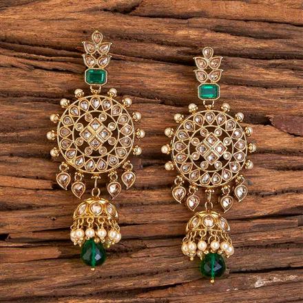 Antique Long Earring with mehndi plating