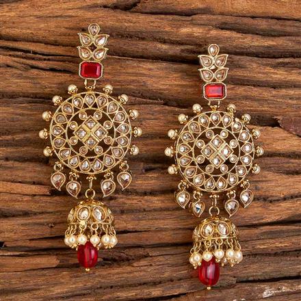 Antique Long Earring with mehndi plating