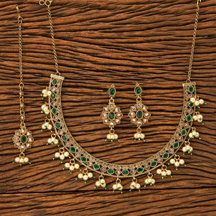 Antique Classic Necklace with mehndi plating