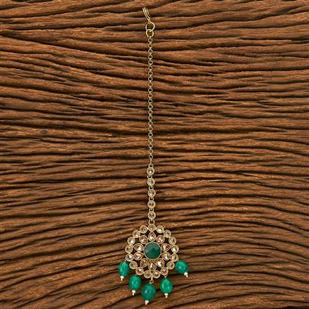 Antique Classic Tikka with mehndi plating