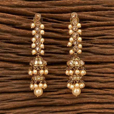 Antique Long Earring with Mehndi plating