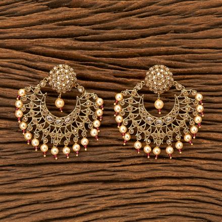 Antique Chand Earring with Mehndi plating